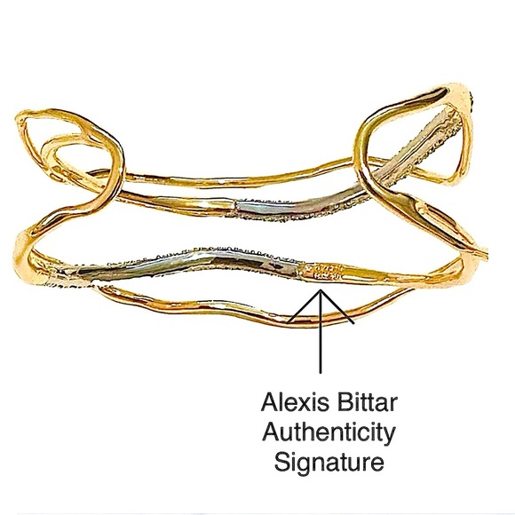 SOLD - ALEXIS BITTAR Solanales Crystal Gold Cuff - Picture 13 of 15